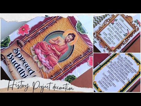 Class 12th history Project | Spread of Buddhim project | Project decoration ideas | SM crafts