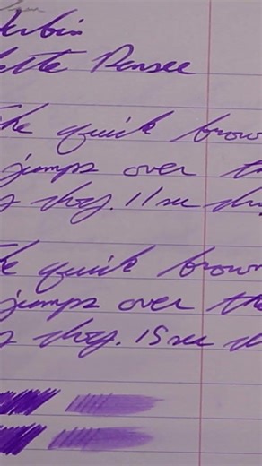 J Herbin Violette Pensee Fountain Pen Ink #fountainpens #60SecondReview