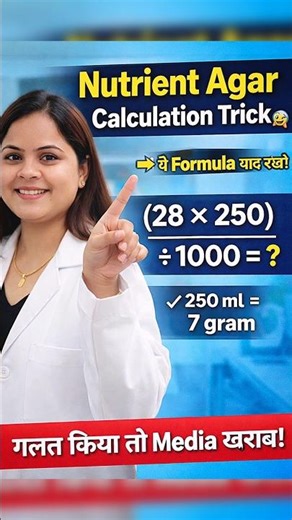 Culture Media Calculation Easy Method | Hindi
