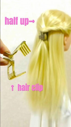 ハーフアップ✨失敗しないヘアクリップ止め half updo hairstyle tutorial + hairclip