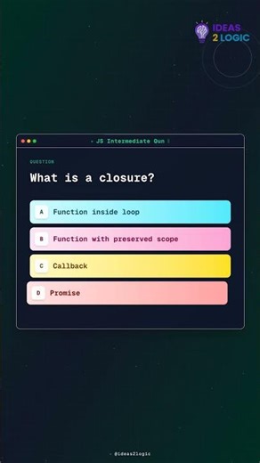 JS Interview Question: What is a closure? #javascript #coding