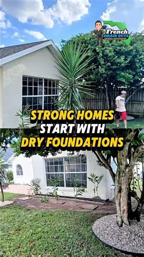 🪏Orlando drainage + foundation fix complete! #satisfying #florida #drainagesystem #shorts