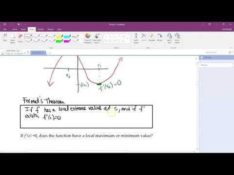13-2 Fermat's Theorem and Critical Numbers