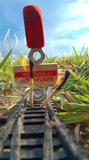 Toy Train vs Iron + Eraser Fire Stick 🔥😱 | UNBELIEVABLE Ending!