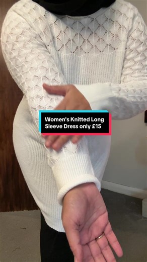 Affordable Women's Knitted Long Sleeve Dress for Winter