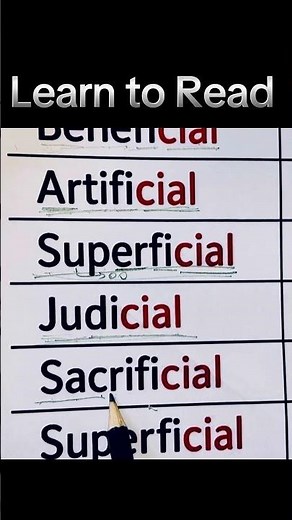 Cial pronunciation. Learn to read. Spelling rules.