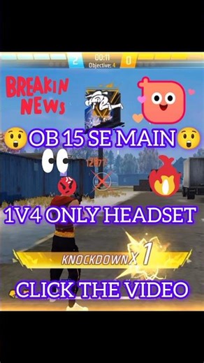 1v4 CS rank clutch 😈 o b Head shot only 😈 #shorts #freefire