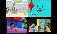 Mix of 4 videos from youtube : Nick Jr Sparta Side-by-side