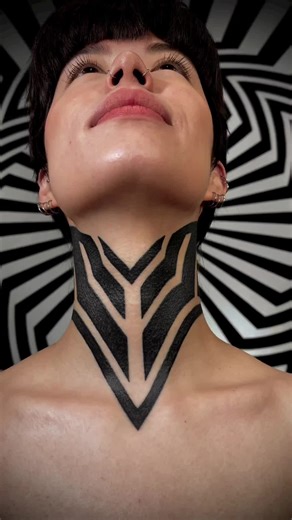 Blackwork Neck Tattoo Trends and Designs