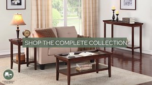 Convenience Concepts Ledgewood 42 in. Black 20 in. H Rectangle Wood Coffee Table with Shelf V2-120 - The Home Depot