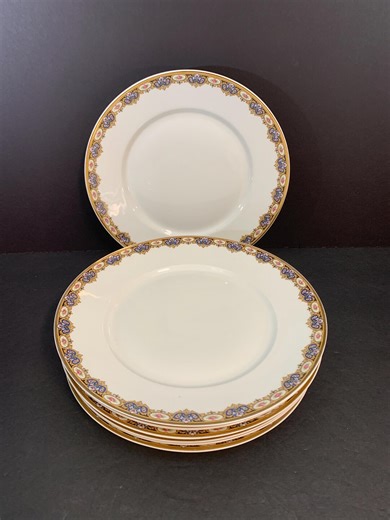 Limoges Vintage UC France 9.5" Dinner Luncheon Plates Set of 7 - Etsy