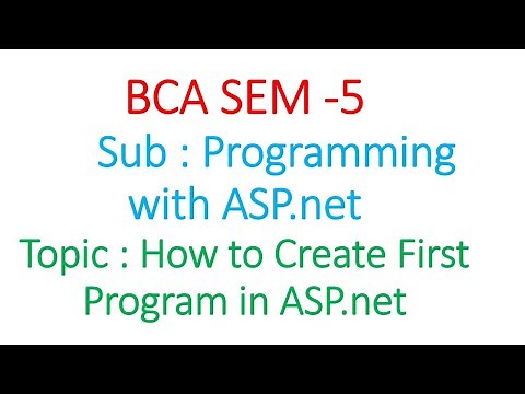 BCA sem 5 | ASP.net | How to create first Application in Asp net ( Practical ) | Explained