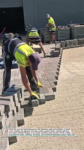 Paver Installation Made Faster & More Precise #Pavers #Hardscaping #Construction