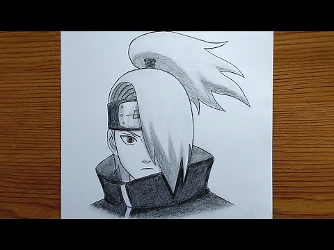How to Draw Deidara Akatsuki from Naruto || Pencil Sketch || Easy Anime Drawing Tutorial