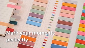 200 Pcs Purple Sticky Index Tabs, Page Markers Notes Tabs Writable and Repositionable Book Flags Tabs Strip Index Tabs Filing Products for Page Marking Classify File Notebooks and Writing Pads