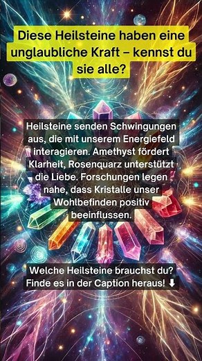 ✨ Die 10 wichtigsten Heilsteine und ihre energetischen Eigenschaften ✨