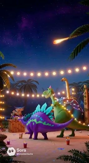 What If a T-Rex Threw a Meteor Party? ☄️ (Worst Timing Ever!) #shorts