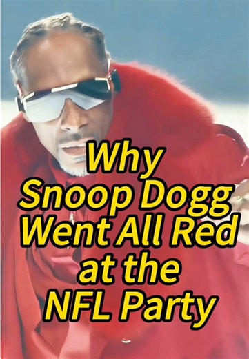 Why Did Snoop Dogg Wear All Red at the NFL Party? There Are Three Hidden Reasons..#nfl #snoopdogg#nflgameday#halftimeshow#fyp