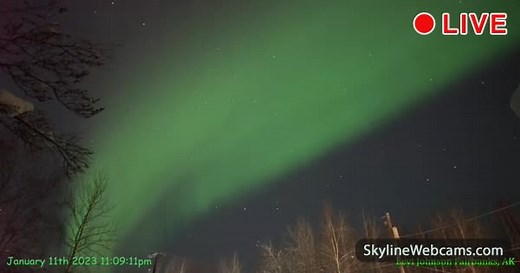 【LIVE】 Live Cam Northern Lights in Alaska | SkylineWebcams