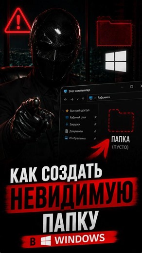 Как создать НЕВИДИМУЮ папку в Windows за 10 секунд