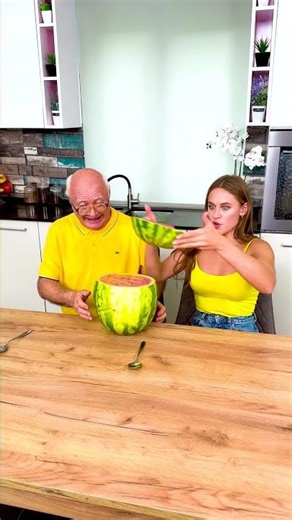 Watermelon Prank Level: Grandpa Genius 😆🍉 #prank