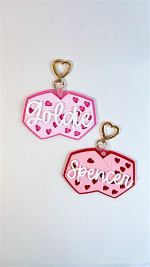 Personalized Dice Valentine Gift Tag | Custom Acrylic Name Tag | Classroom Valentines | - Etsy