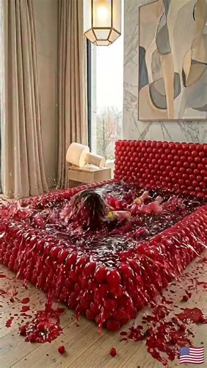 Diving into a pool of rubies? 🍒🍷