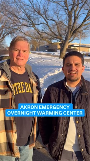 The Akron Emergency Overnight Warming Center (111 East Voris St.) is open from 7pm to 8am when overnight temperatures are 25° or below. They provide free shelter, food, and clothing to those who are in need of a warm place to stay overnight. The AEOWC is always in need of volunteers to keep their operations running. Shifts are available in both the evening and the morning. Please visit akronemergencyshelter.org and click on “Volunteer/Donate” to sign up! | City of Akron, Ohio - Mayor's Office