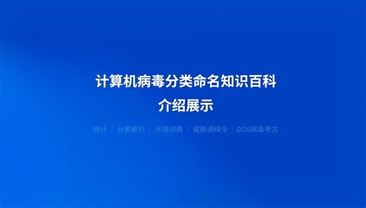 计算机病毒分类命名知识百科介绍展示