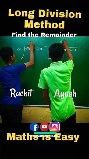 Class 9 Maths🔥 Chapter 2 | Polynomials| Long Division Method #fun #ashortaday #shorts #youtubeshorts