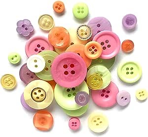 Buttons Galore and More Basics & Bonanza Collection – Extensive Selection of Novelty Round Buttons for DIY Crafts, Scrapbooking, Sewing, Cardmaking, and Other Art & Creative Projects 12oz