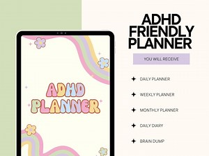 Adhd-friendly Digital Planner: Focus & Productivity Canva Template (PDF) - Etsy Canada