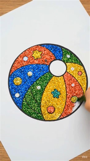 Easy Ball Drawing with Glitter Pen |