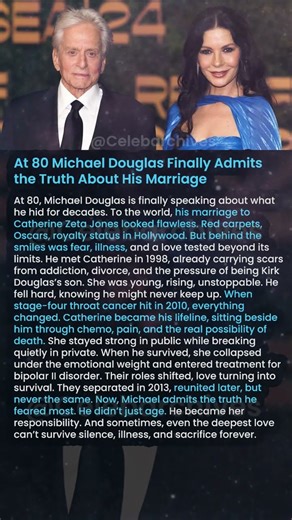 At 80, Michael Douglas Finally Admits the Truth About His Marriage #shorts
