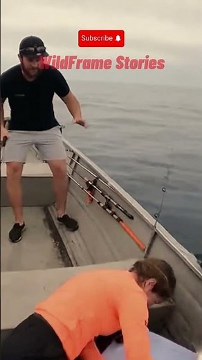 Suddenly, the woman caught a giant shark! #shark #fish #fishing