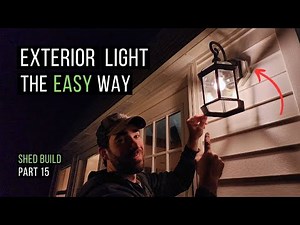 How to Install an Exterior Light on Vinyl Siding - no junction box needed! -Shed build part 15