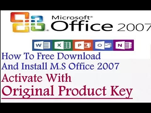 How to download & Install MS office 2007 100% Full version with Product Key(Description)!