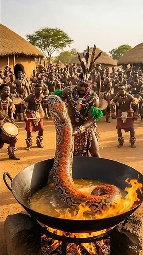 Look How the Python COOK? #tribepeople #africanlife #africanjungle #africantribe