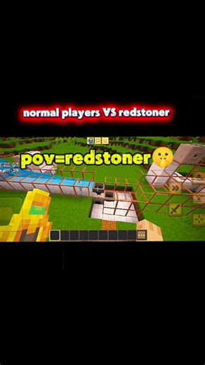 Normal Players vs Redstone #minecraft #shorts