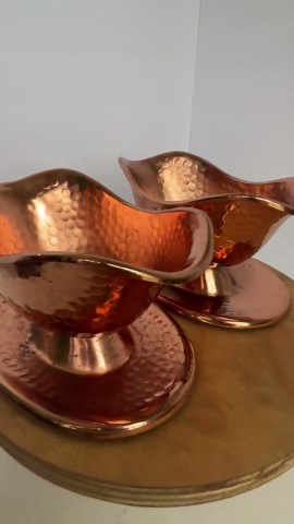 Vintage Teleflora Hammered Plated Copper Pedestal Planters Set | 1970s Planters - Etsy