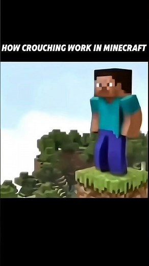 How crouching works in Minecraft #minecraft #shorts
