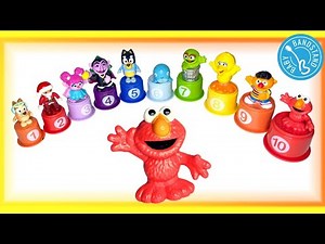 Learn COLORS and NUMBERS With Elmo & Bluey Friends! Educational Video for Toddlers, Toys for Kids