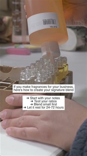 Here's how to blend oils to create your own signature scent for your brand #FragranceOils #Shorts
