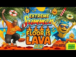 Sunny’s Summer Run Fun 🌞 | Floor is Lava Kids Brain Break | Run, Duck, Jump & Beach Adventure!