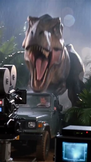 This is how they made the T-Rex attack look real 🎬 #behindthescenes #jurassicpark