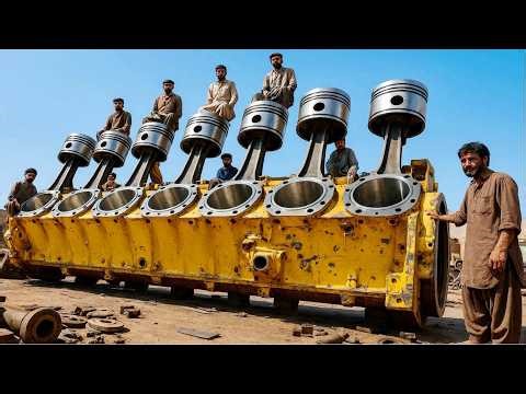 Workshop Pakistan!! Proses Perbaikan Total Mesin Diesel Ekstrem