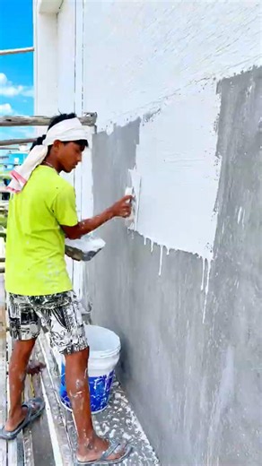 Wall Putty Patch Repair | Smooth Wall Finishing Trick | Professional Painter Skills | 4K #shorts