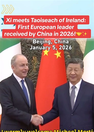 Xi Jinping Welcomes Irish Taoiseach in Historic Meeting