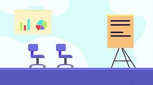 Animated video Skill and Training concept. Full length animation illustration. High quality 4k footage.