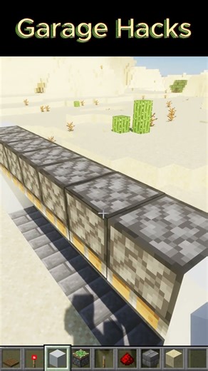 Minecraft Garage Hacks #garage #lifehacks #minecraft